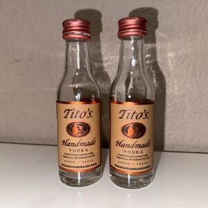 10 Pack Glass Titos Empty Mini shooters